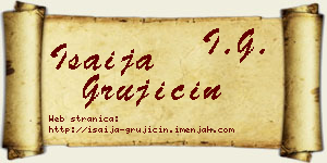 Isaija Grujičin vizit kartica